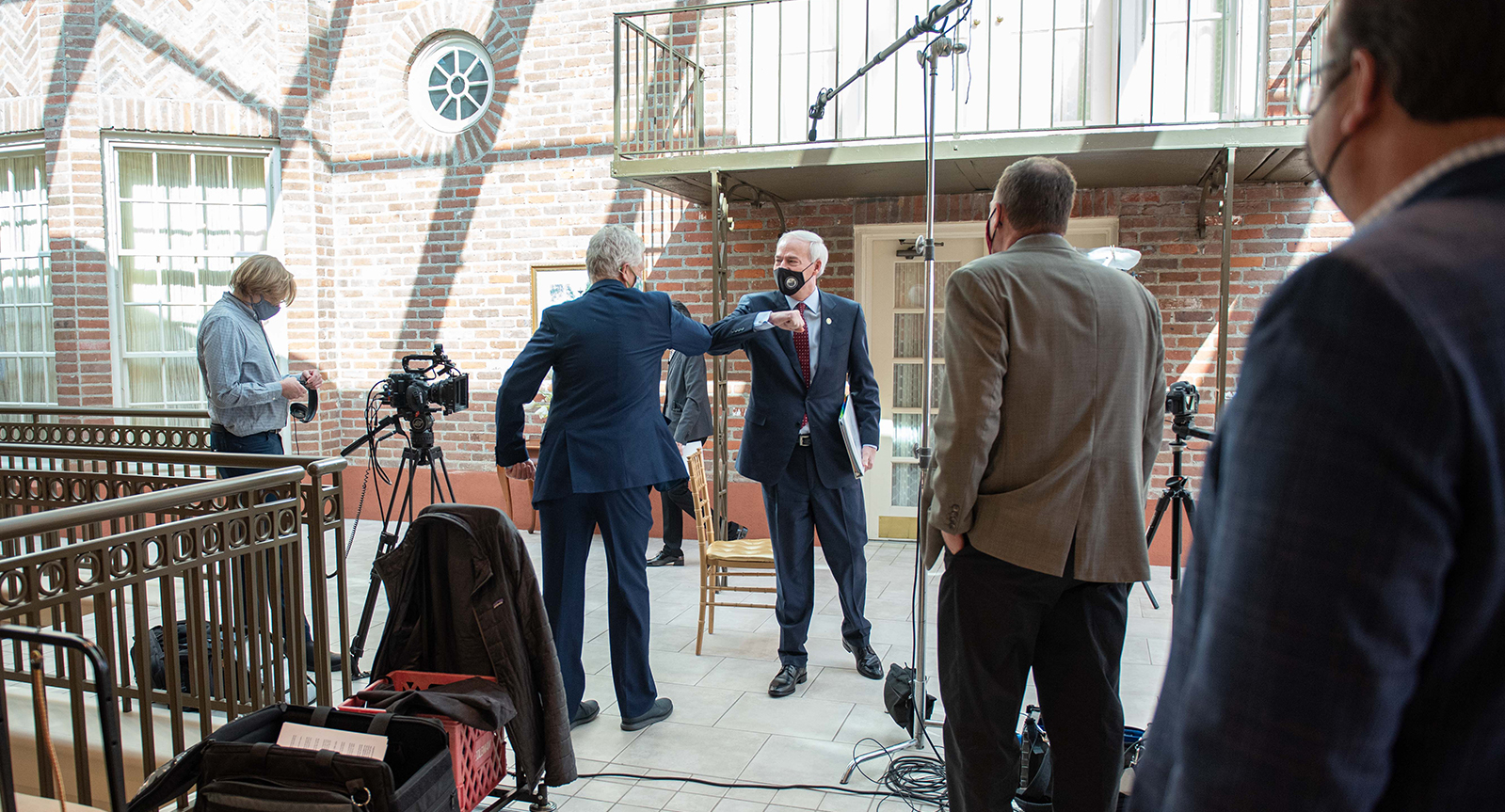 Governor Asa Hutchinson with Charley Penix