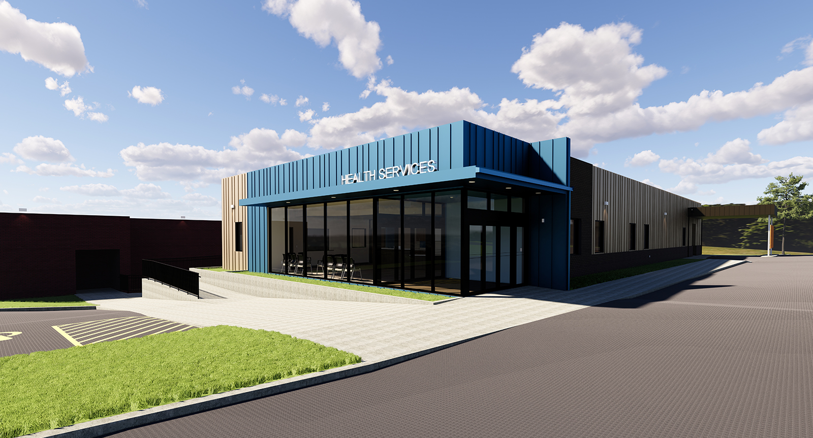 Arkansas Schools for the Blind and Deaf Health Services Building Rendering